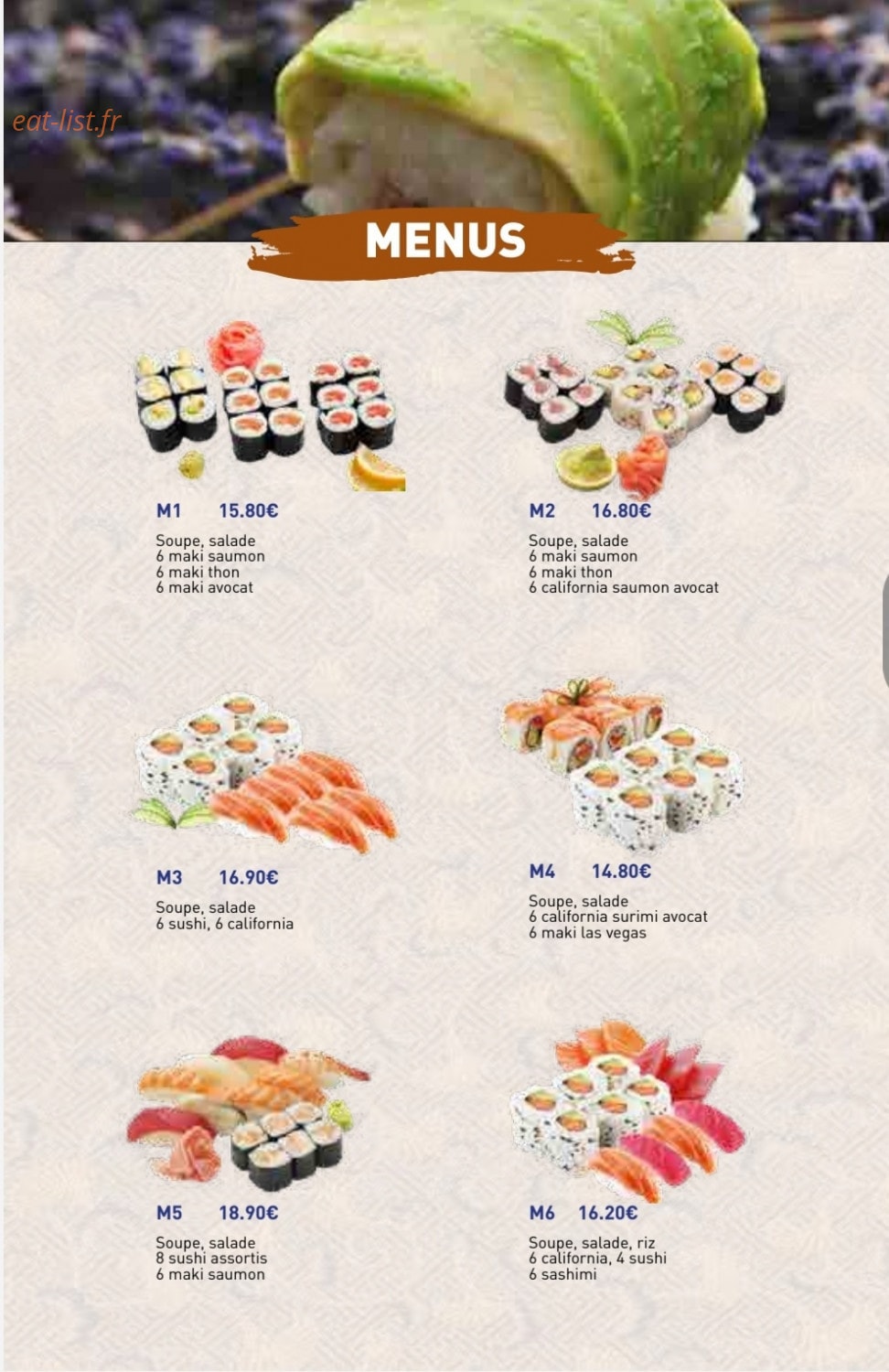 Restaurant Sakura — carte page 6