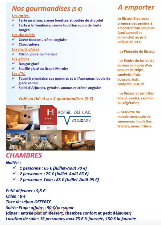 Bistrot bleu — carte page 2