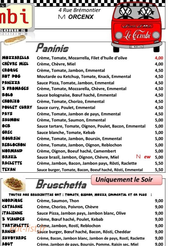 Le combi — carte page 2