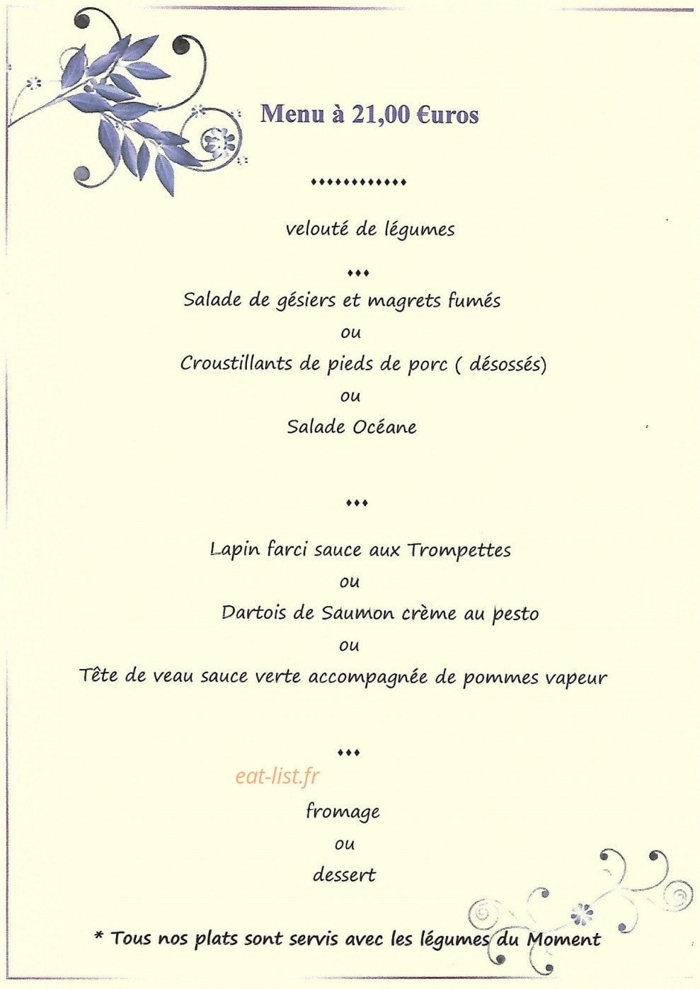 Le Relais des Sources — carte page 3