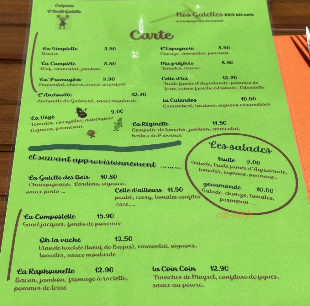 L'Arrêt Galette — carte page 1