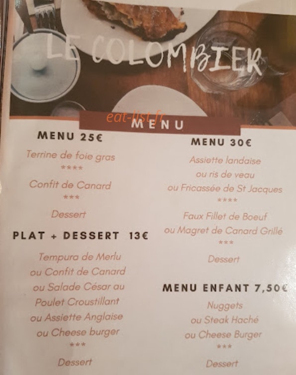 Le Colombier — carte page 1