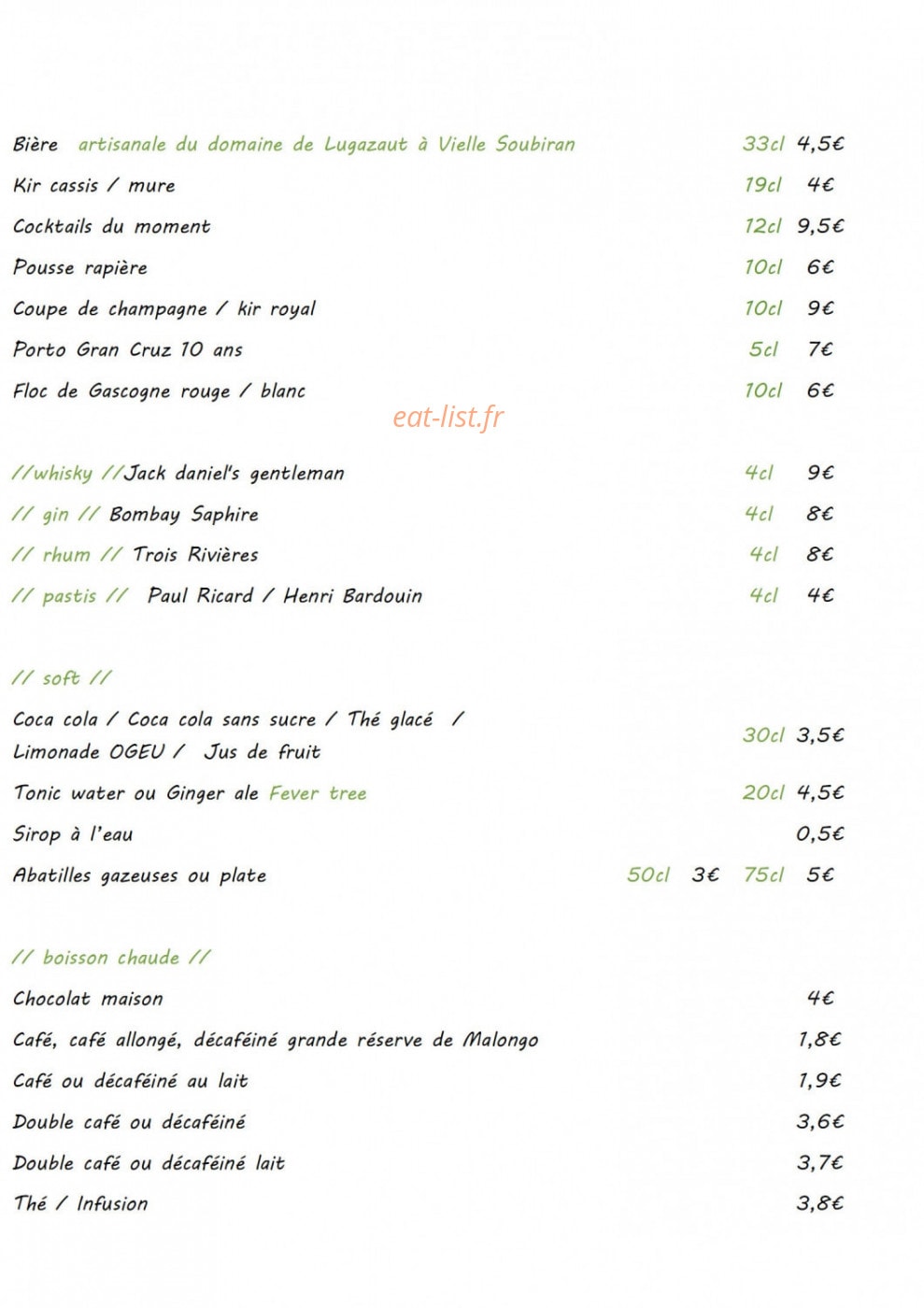 Le Saint Vincent — carte page 11