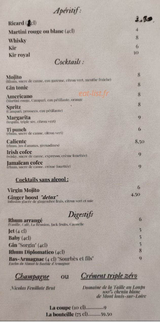 Au Goût du Monde — carte page 2