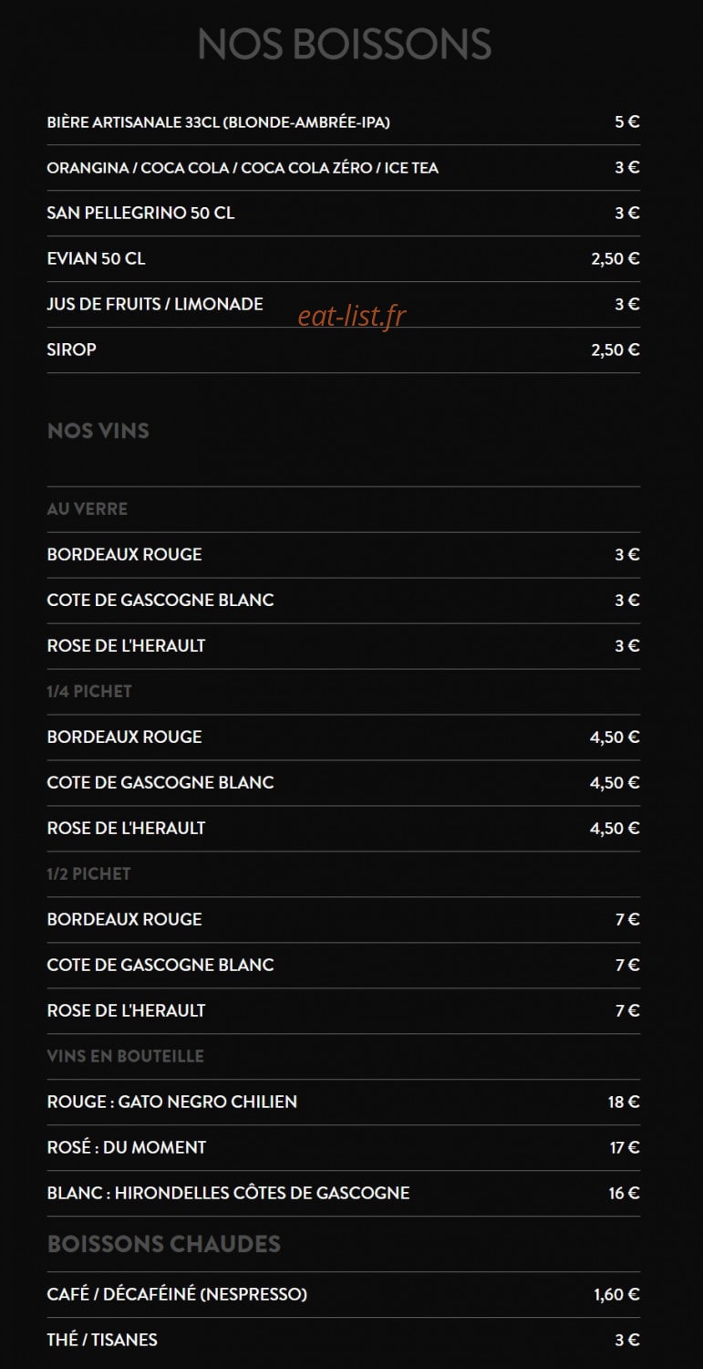 Burger Bar Le Port — carte page 3