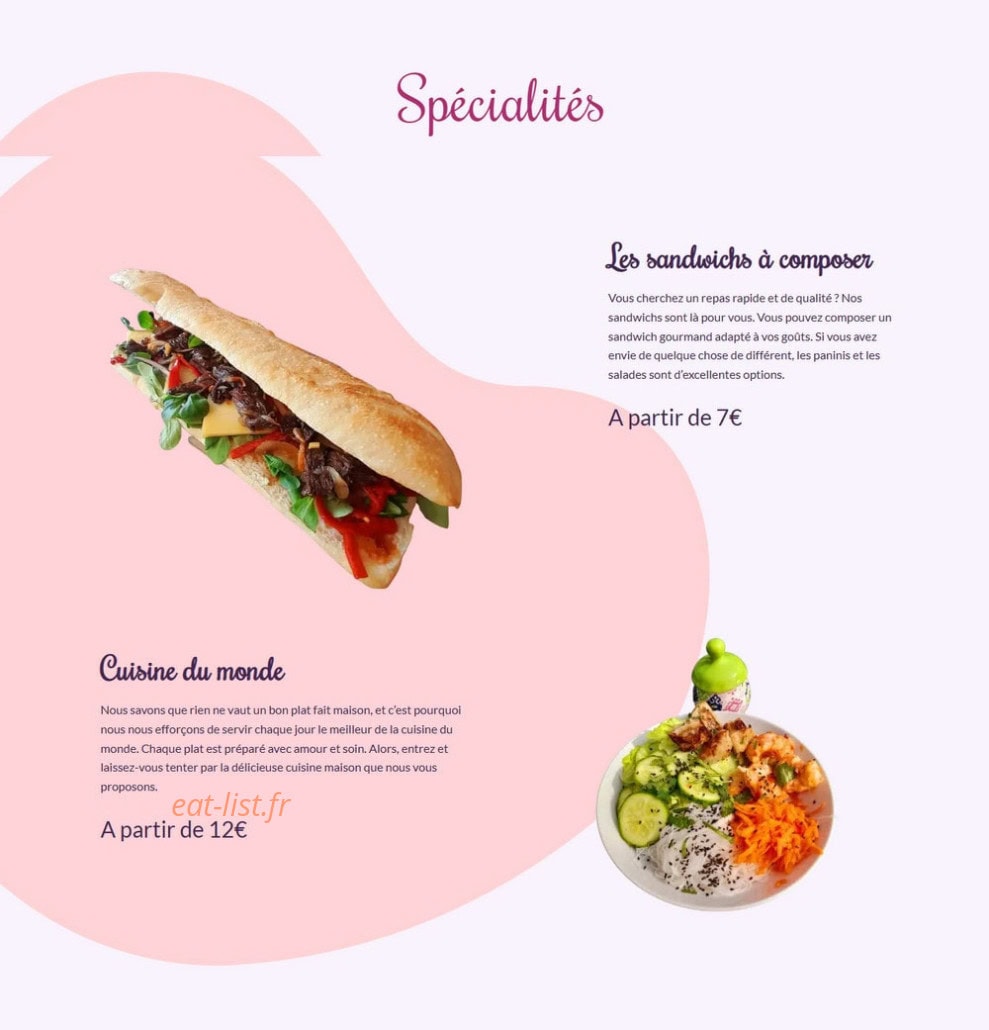 Chez Lilas — carte page 1