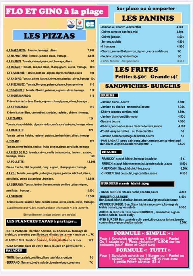 Flo et Gino à la plage — carte page 1