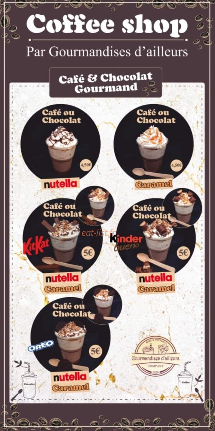 Gourmandises d’Ailleurs — carte page 1