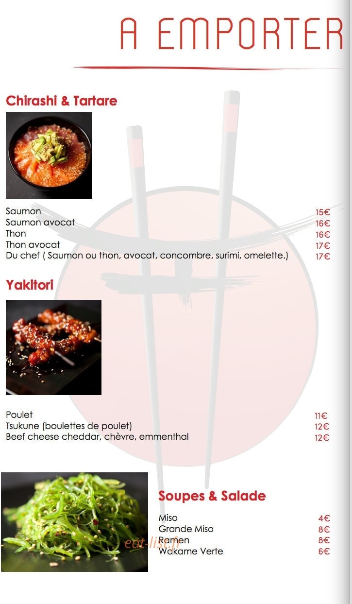 Hossegor Sushi — carte page 2