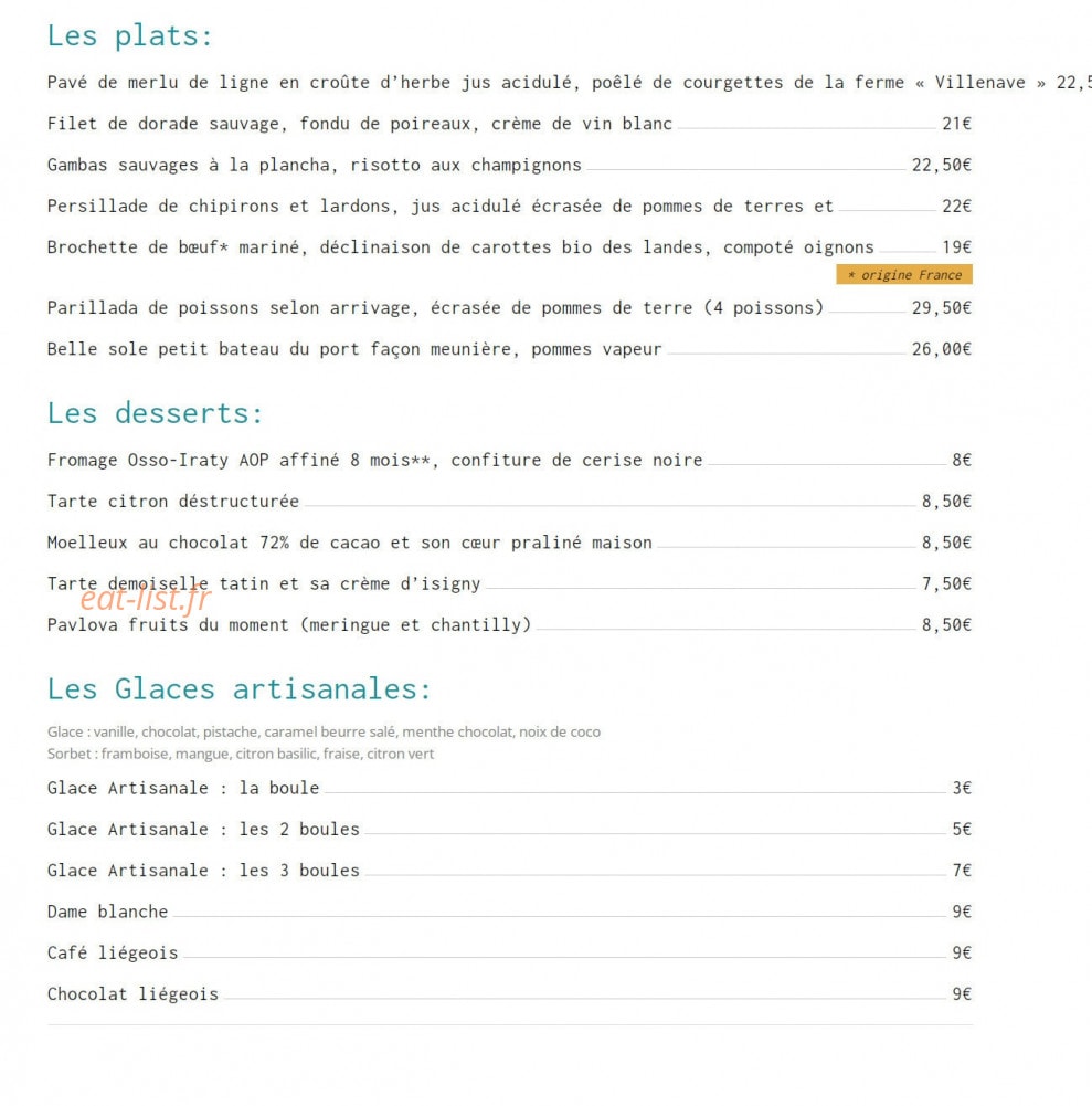 Le Bon Cap — carte page 2
