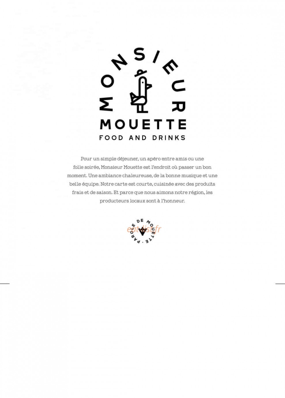 Monsieur Mouette — carte page 1
