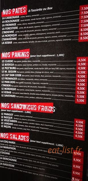 Pizz'burg — carte page 3