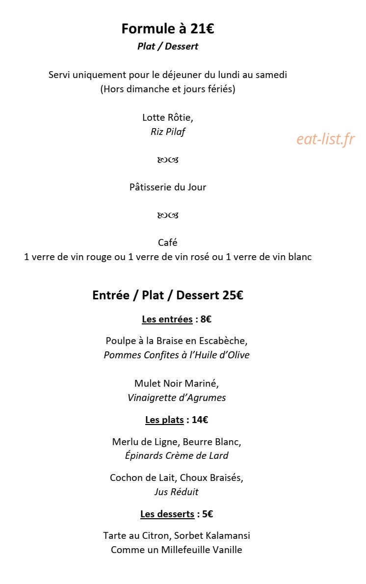 Auberge Côté Quillier — carte page 2