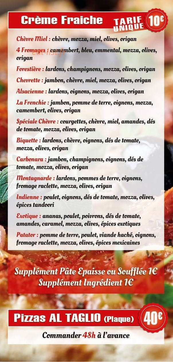 Milana'pizza — carte page 3