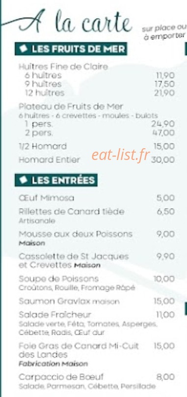 Au petit Saintemarie — carte page 1