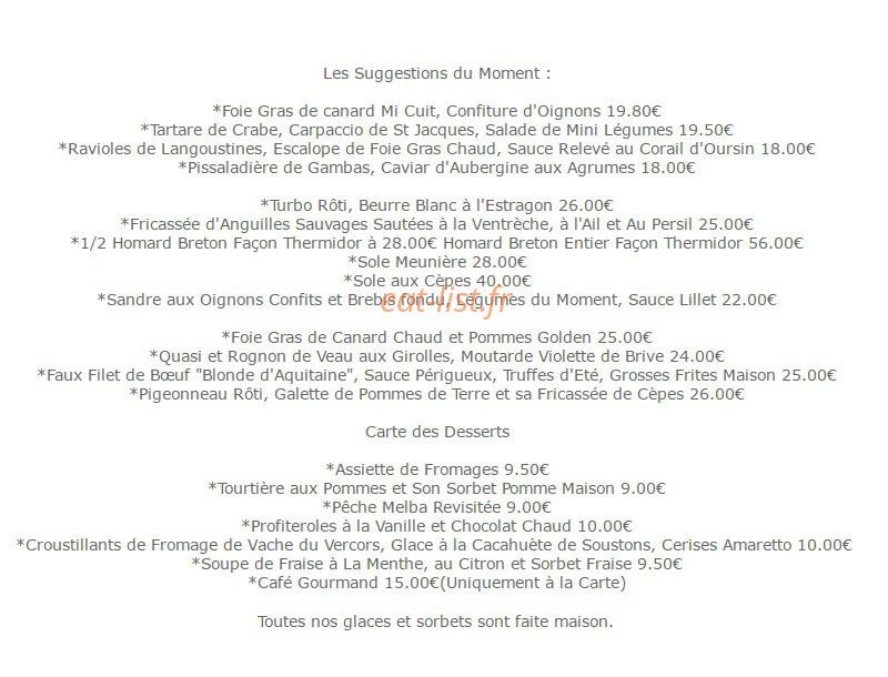 Auberge Batby — carte page 2