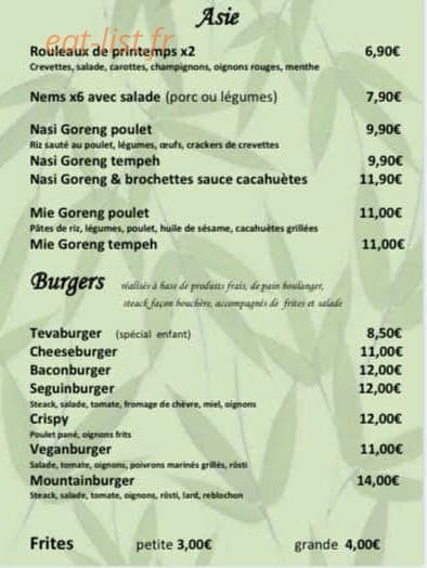 Balian café — carte page 2