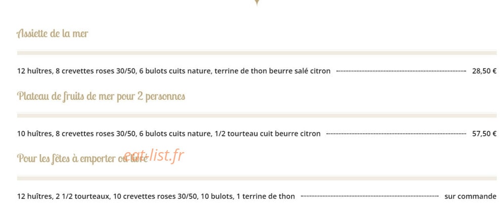 Bistro de l'8tre — carte page 1