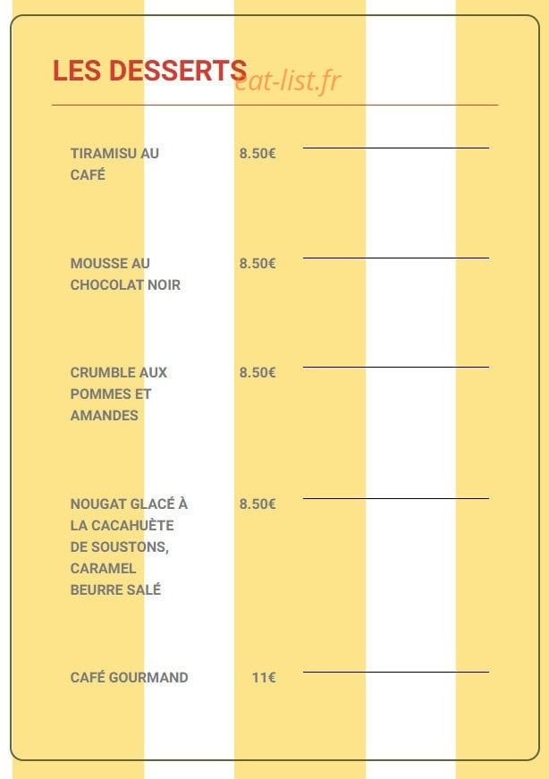Chez Albertine — carte page 5