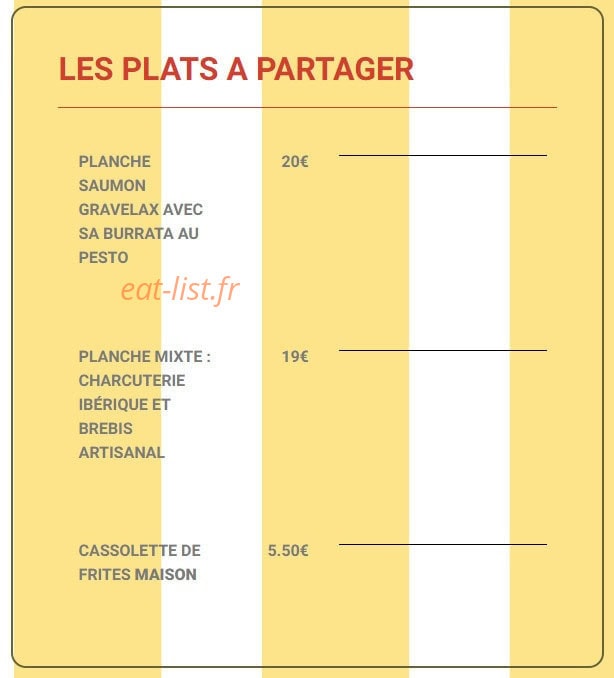 Chez Albertine — carte page 2