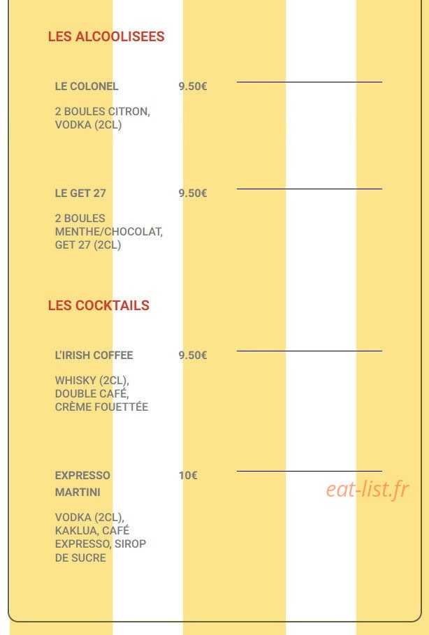 Chez Albertine — carte page 8