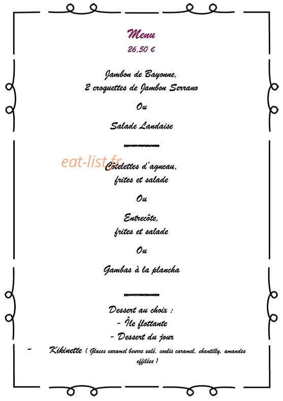 Chez Kikine — carte page 7