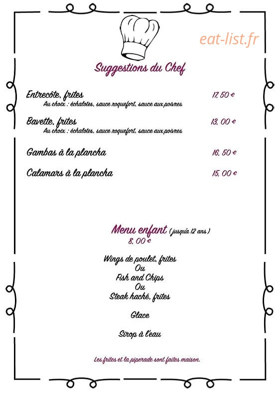 Chez Kikine — carte page 6