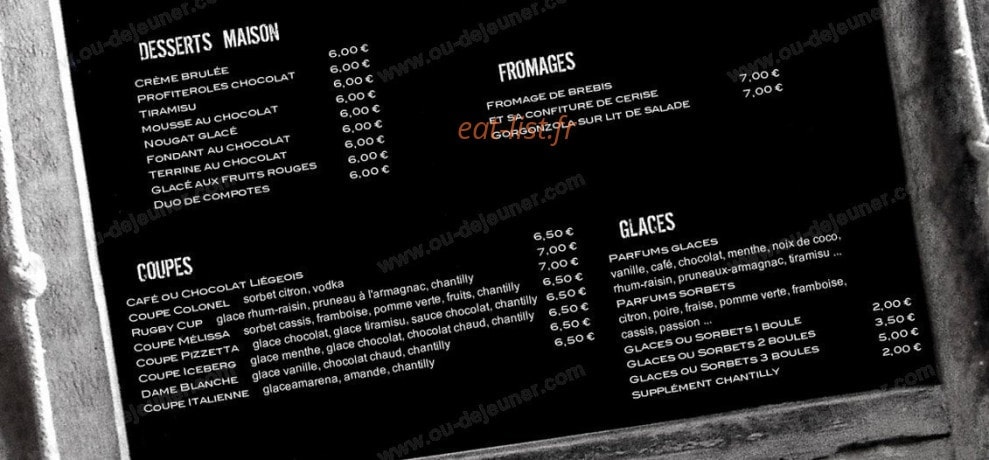 La Pizzeta — carte page 4