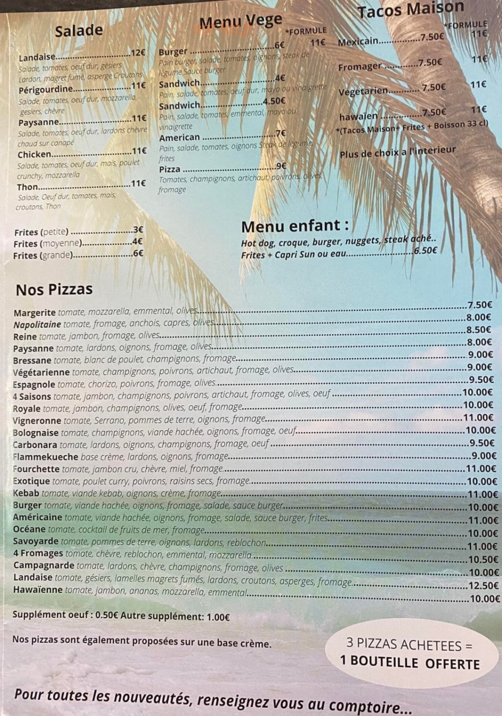 La Plage — carte page 4