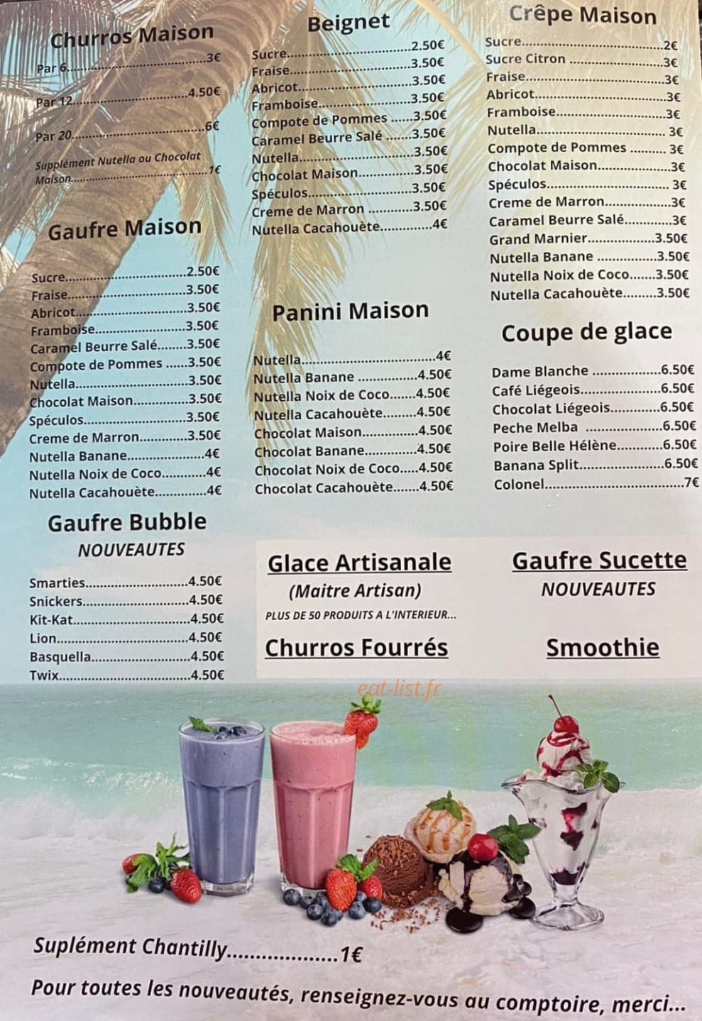 La Plage — carte page 2