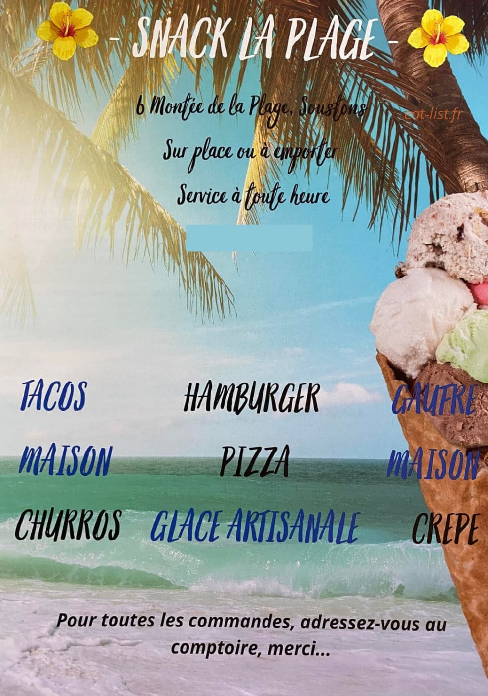 La Plage — carte page 1