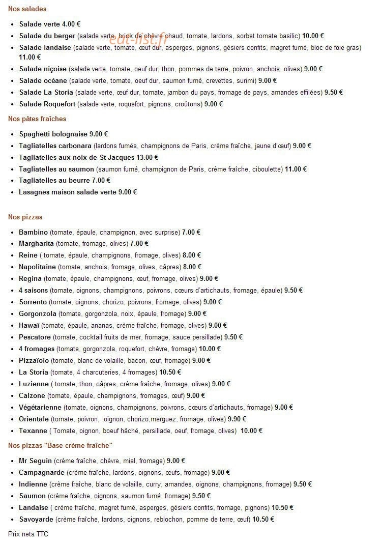La Storia — carte page 4