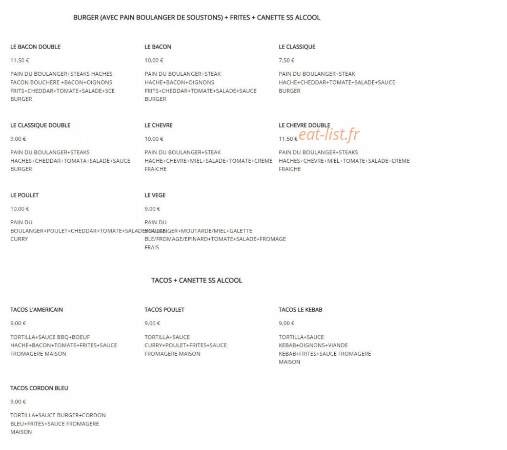 Ma Pizzeria — carte page 2