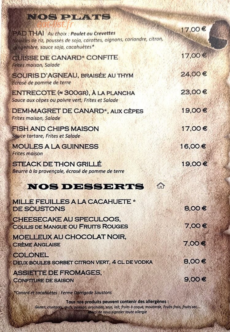 O’bar basque — carte page 2