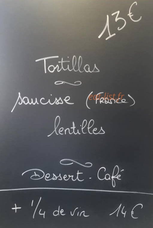 Brasserie du Trinquet — carte page 1