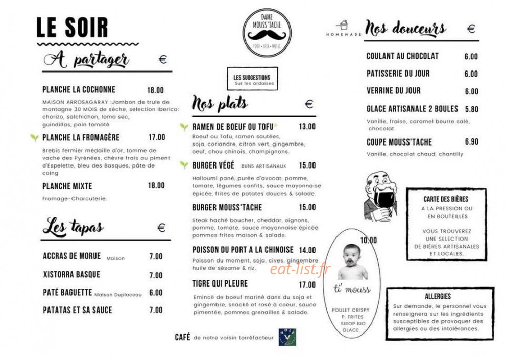 Dame Mouss'Tache — carte page 1