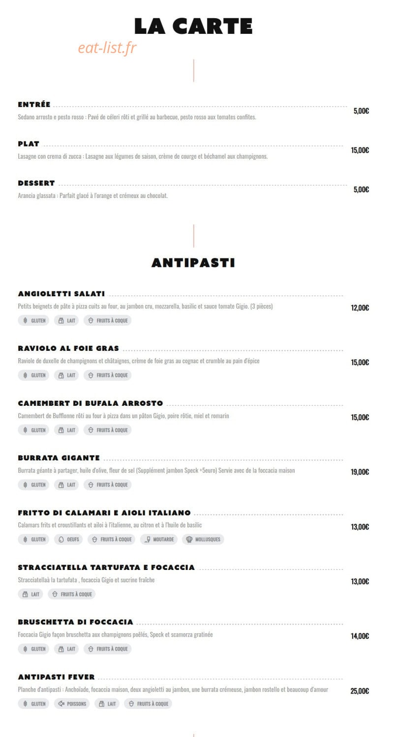 Gigio — carte page 1