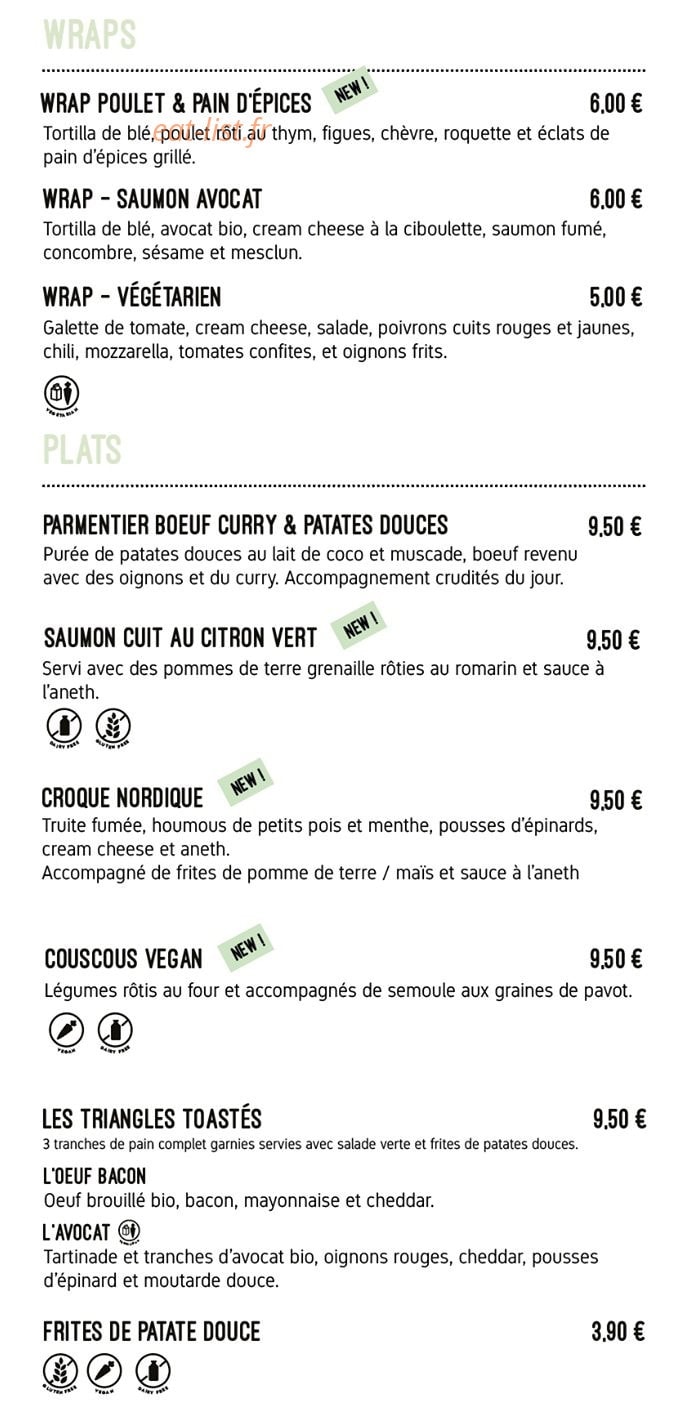 Green Cantine — carte page 2
