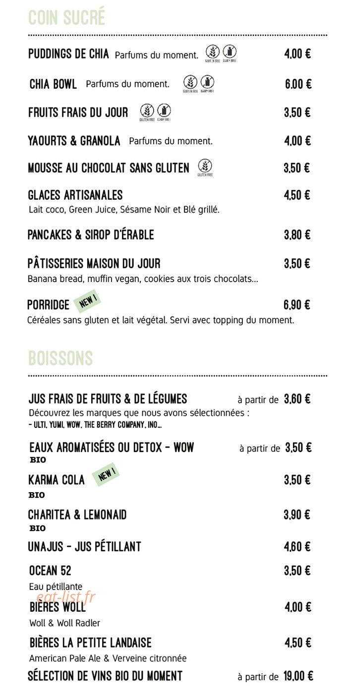 Green Cantine — carte page 3