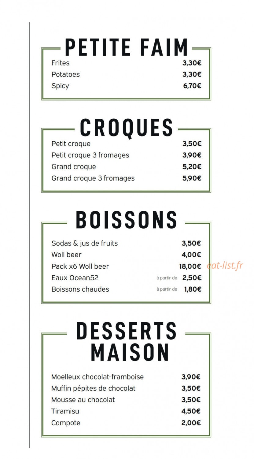 Jack's Burgers — carte page 3