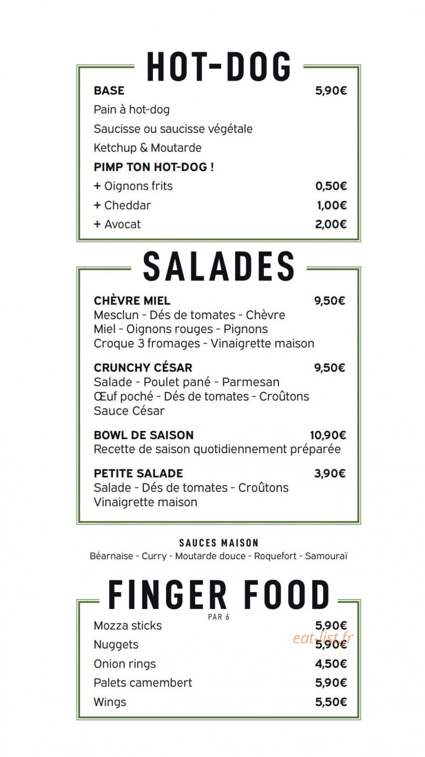 Jack's Burgers — carte page 2