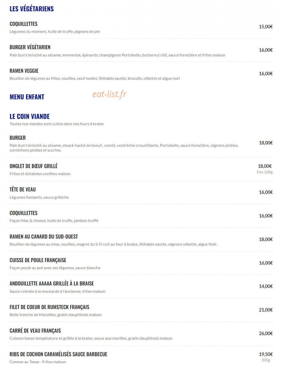 Le bistro balnéaire — carte page 3