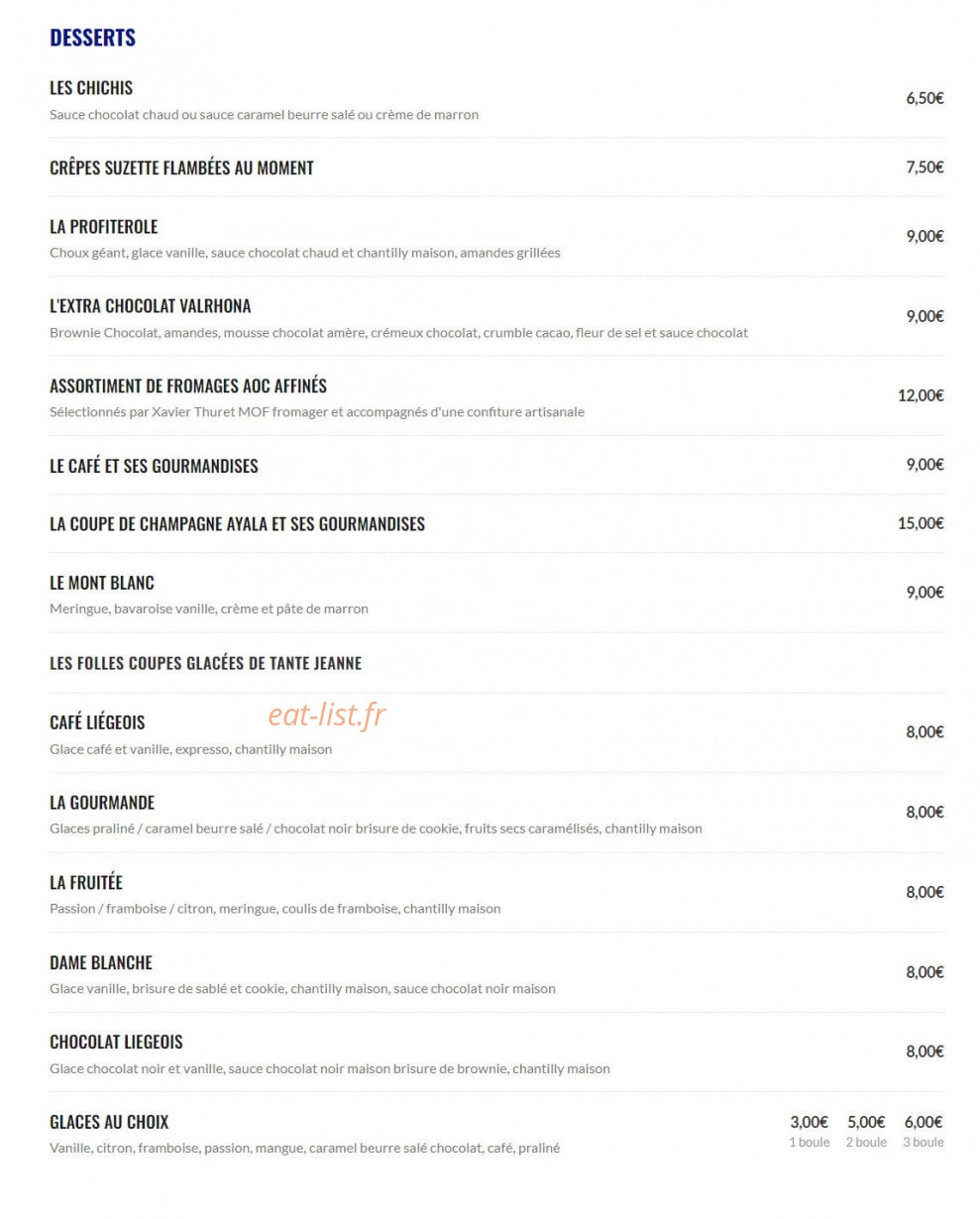 Le bistro balnéaire — carte page 6