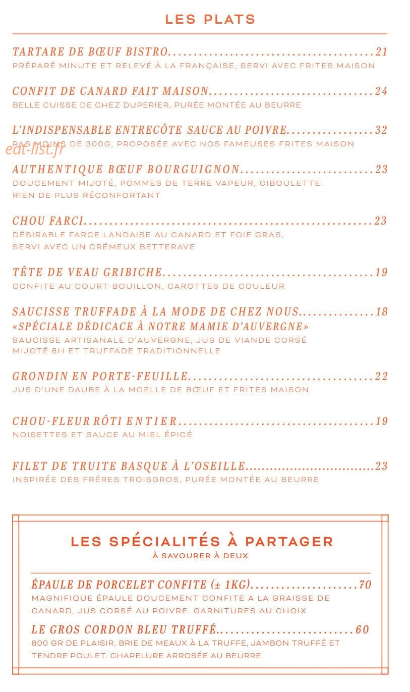 Le Coeur Joie — carte page 2