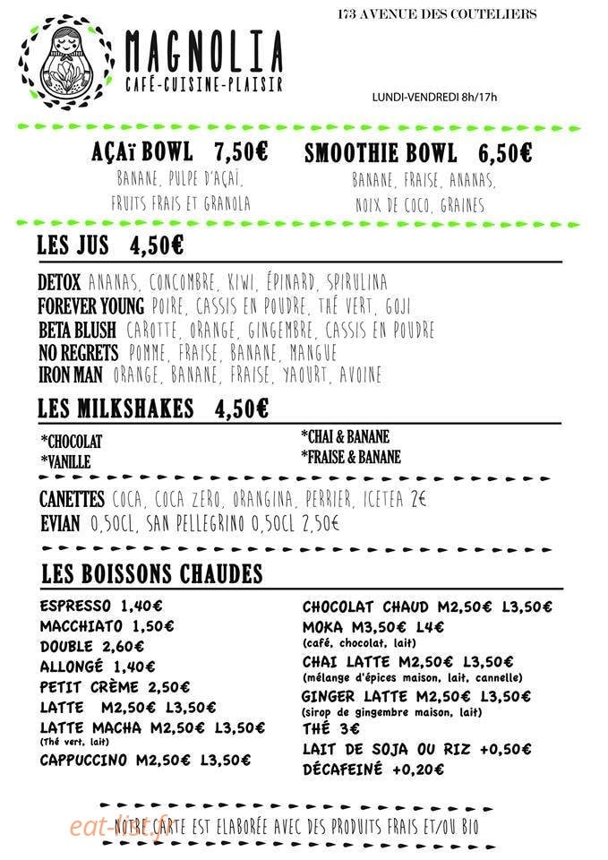 Magnolia café — carte page 2