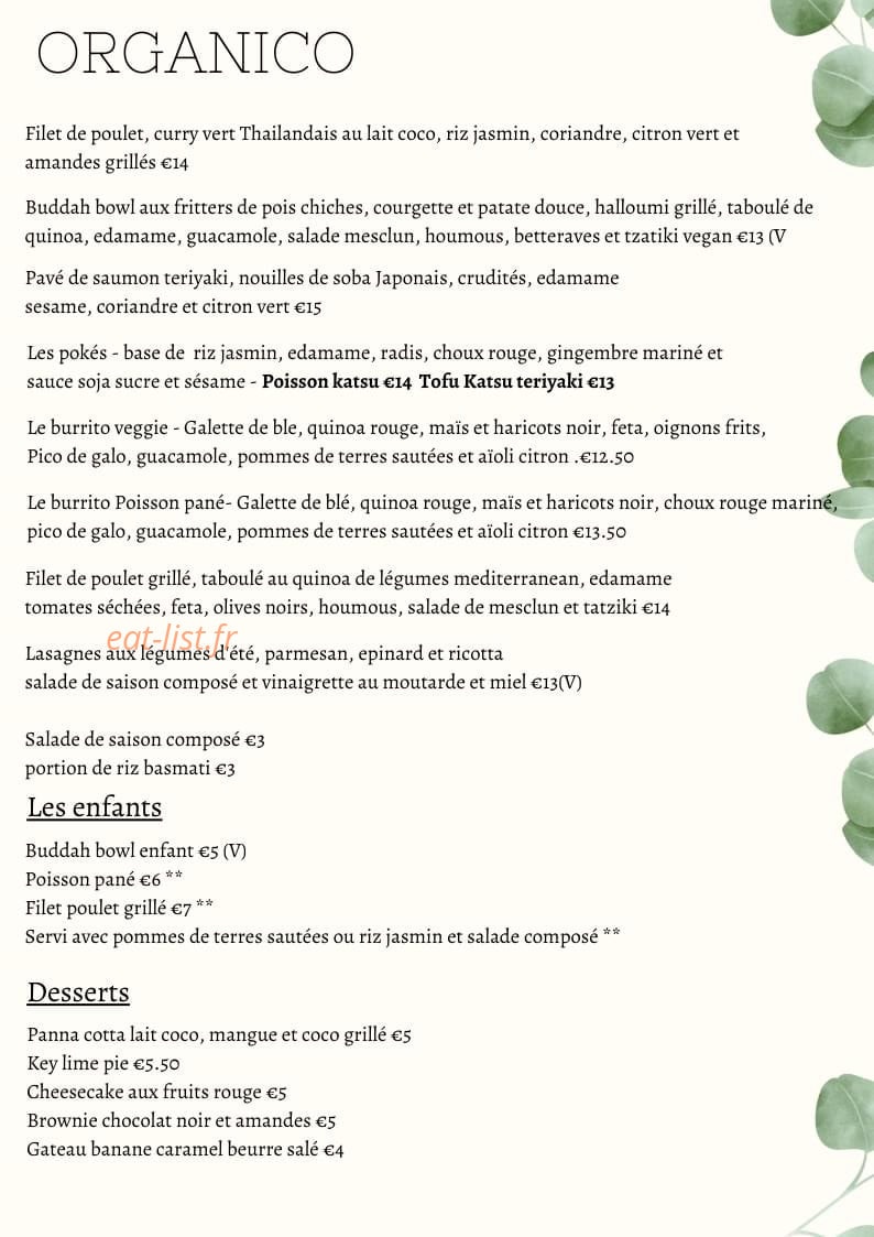Organico — carte page 1