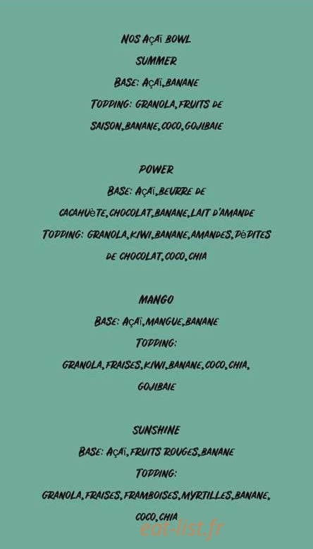 Sunset Bowls — carte page 1
