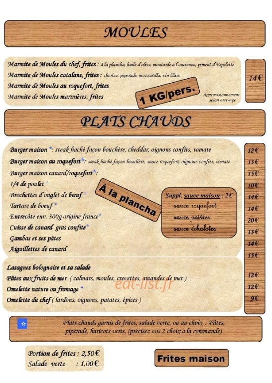 La Paillote — carte page 2