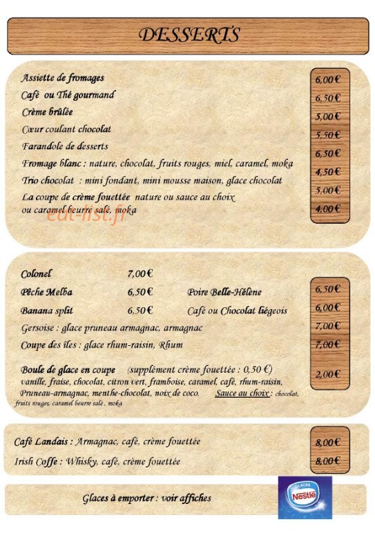 La Paillote — carte page 4