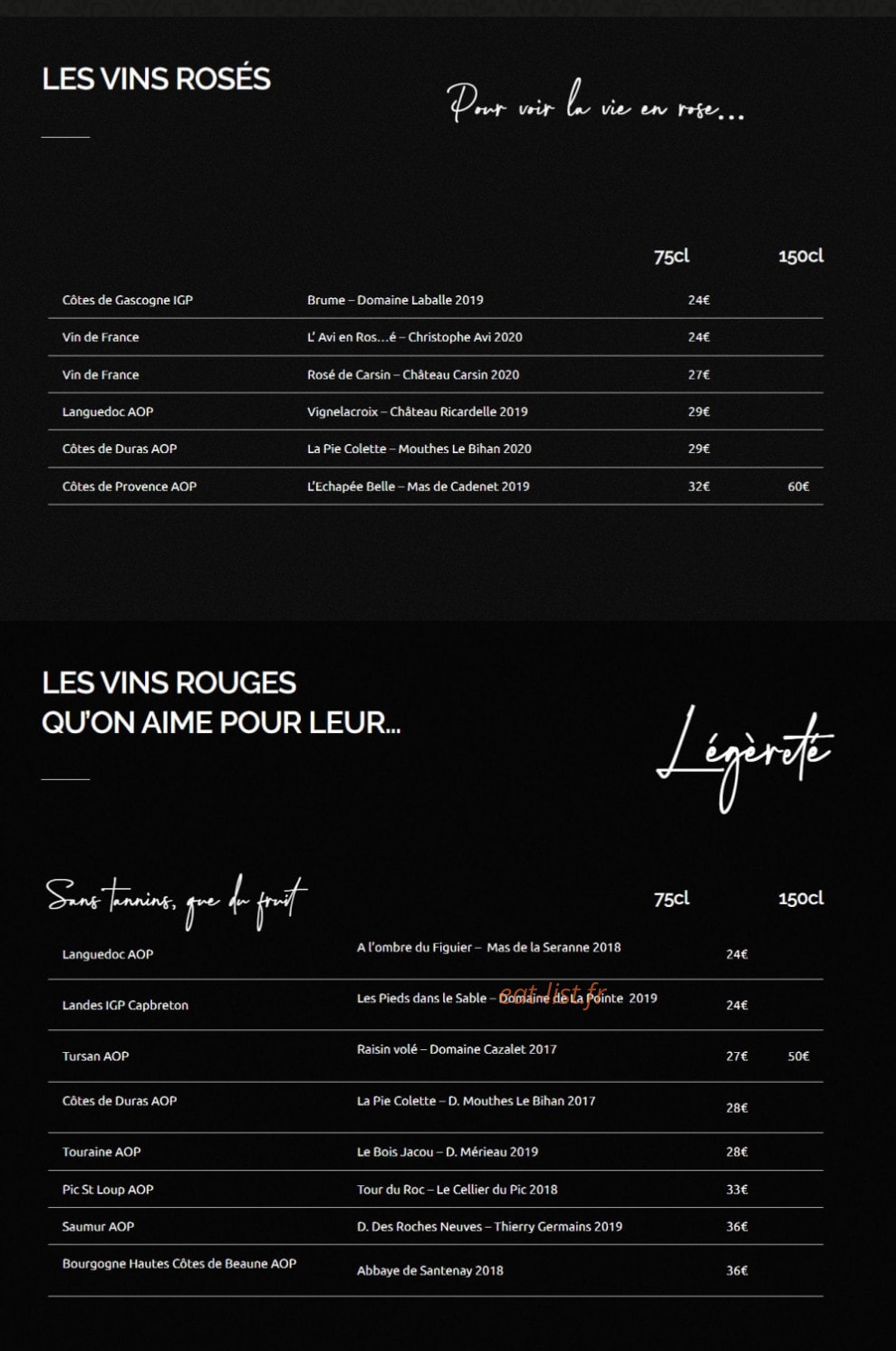 Chez Flo — carte page 6